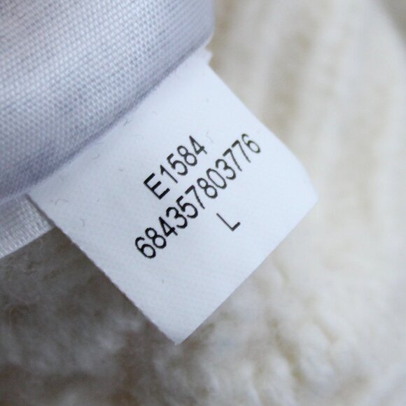 AYR Cream 100% Merino Wool “Le Square” Cable Knit Turtleneck Sweater Size Large - Picture 5 of 7